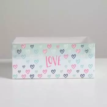Коробка для капкейков, кондитерская упаковка, 6 ячеек «Love», 23 х 16 х 10 см