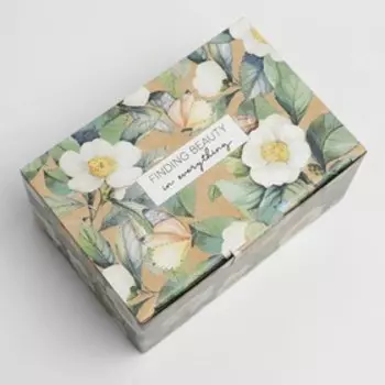 Коробкапенал, упаковка подарочная, «Цветы», 22 х 15 х 10 см