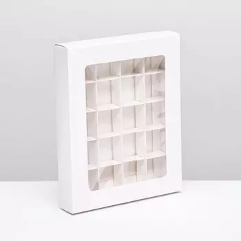 Коробка для 20 конфет, белая, 17.7223.5 см