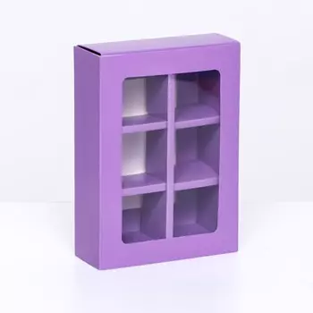 Коробка для 6 конфет, сиреневый, 13.79.853.86 см