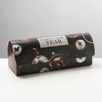 Коробка под кекс «Happy new year», 9 х 9 х 24,5 см