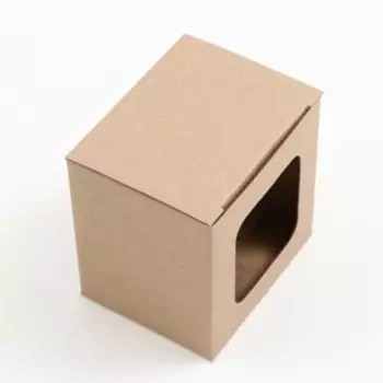 Коробка под кружку, с окном, 129.512 см