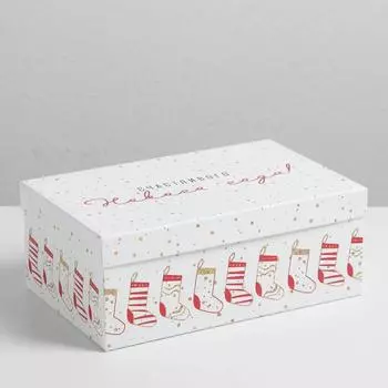 Коробка подарочная «Блеск нового года», 24 × 15.5 × 9.5 см