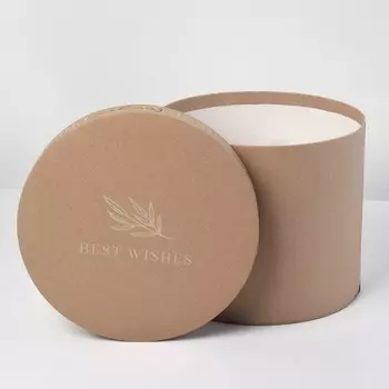 Коробка подарочная круглая «Крафт», 19.5 × 23 см