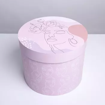 Коробка подарочная круглая «Нежный», 19.5 × 23 см