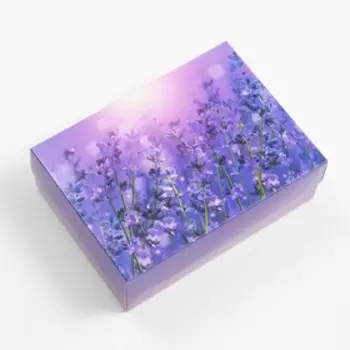Коробка подарочная, крышка-дно, сборная "Лаванда", 21 х 15 х 7 см