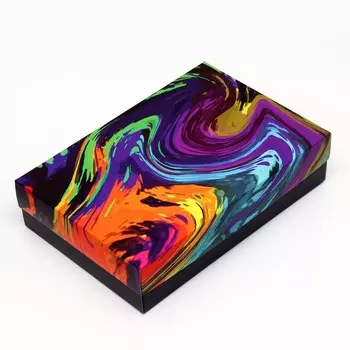 Коробка подарочная, крышка-дно, сборная "Текстуры", 30 х 20 х 7 см