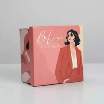 Коробка подарочная квадратная Girl , 14 × 14 × 8 см