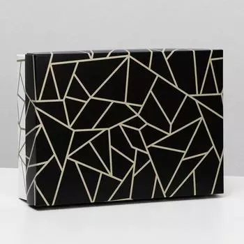 Коробка подарочная «Осколки», черно-белые, 21 х 15 х 5 см, набор 5 шт.