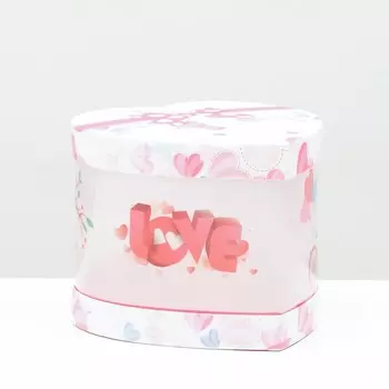 Коробка подарочная сердце Love со светодиодом, 15х12х15 см