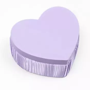 Коробка подарочная сердце "Сиреневый абажур", 25,5х23х12 см