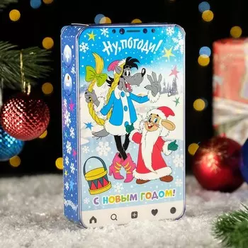 Коробка подарочная складная "Ну, погоди!" 21 х 4 х 13 см