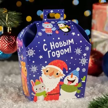 Коробка подарочная новогодняя складная «Первый Снег» 16918 см