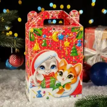 Коробка подарочная складная "Пушок" 18,5 х 10 х 30,5 см