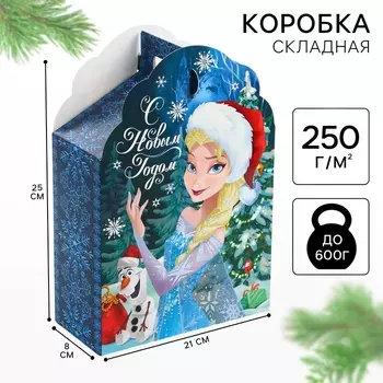 Коробка подарочная складная «С Новым годом», 17 х 25 х 8 см, Холодное сердце