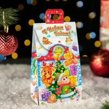 Коробка подарочная новогодняя складная «Зефиркины» 9.57.516.5 см