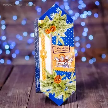 Коробка подарочная "Тройка в горошек", 20 x 10 x 6 см