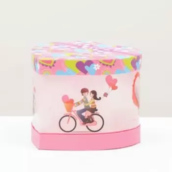 Коробка подарочная в форме сердца со светодиодом 15 х 12 х 15