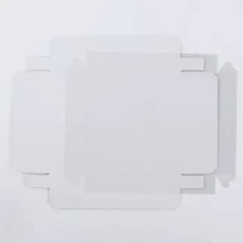 Коробка с прозрачной крышкой белая, 26214 см