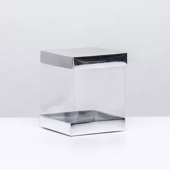 Коробка с PVC Мини «Серебро», 101012 см
