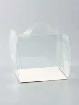 Коробка с PVC для цветов и десертов 151616 см