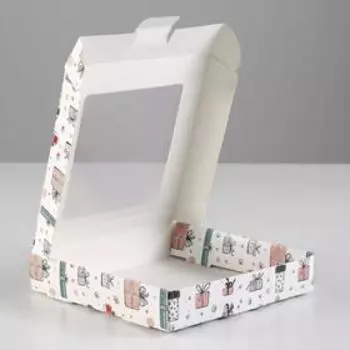 Коробка самосборная бесклеевая, "Подарки", 16 х 16 х 3 см, набор 10 шт.