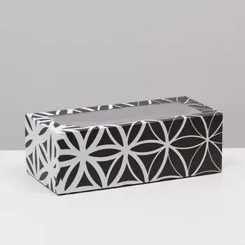 Коробка самосборная "Геометрия", с окном, белая, 16 х 35 х 12 см, 5 шт.