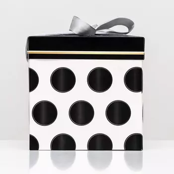 Коробка подарочная самосборная «Горошек» 151515 см