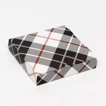 Коробка самосборная, "Настоящему мужчине", серая, 16 х 16 х 3 см