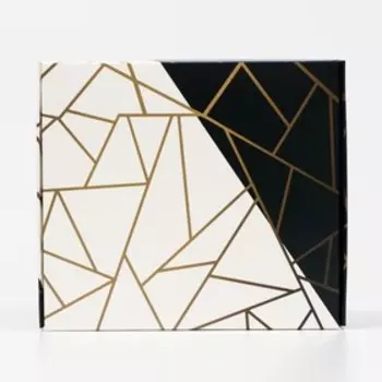 Коробка самосборная "Осколки", черно-белые, 20 х 18 х 5 см