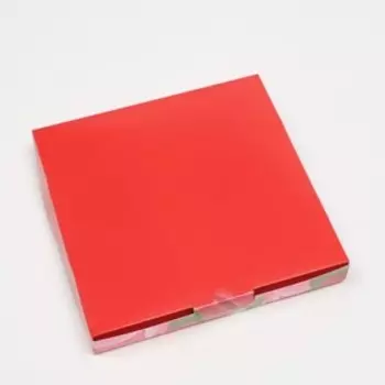 Коробка самосборная, с окном, "Букет тюльпанов", 21 х 21 х 3 см