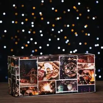 Коробка самосборная, с окном, "Салют", 16 х 35 х 12 см, 1 шт.