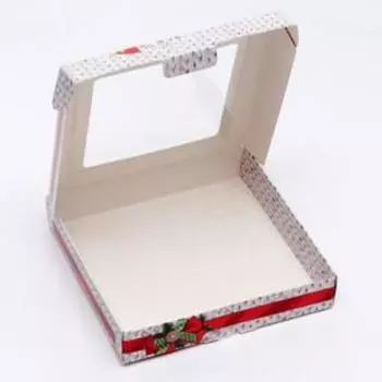 Коробка самосборная "С праздником!", 16 х 16 х 3 см
