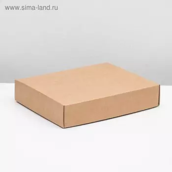 Коробка сборная, без печати. крышка-дно "бурая" без окна 29 х 23,5 х 6 см