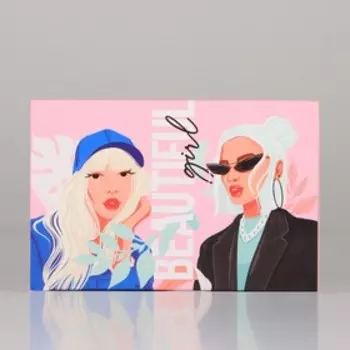 Коробка подарочная сборная двухсторонняя, упаковка, «GIRLS», 18 х 12 х 8 см