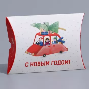 Коробка новогодняя складная фигурная «Машинка», 26 х 19 х 4 см, Новый год