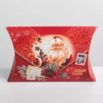 Коробка новогодняя складная фигурная «Новогодняя почта», 26 х 19 х 4 см, Новый год