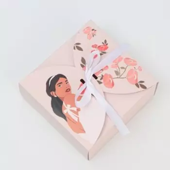Коробка подарочная сборная, упаковка, «GIRL», 16 х 16 х 6 см