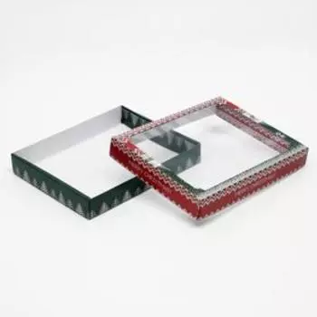 Коробка сборная крышка - дно с окном, «Скандинавия», 26214 см