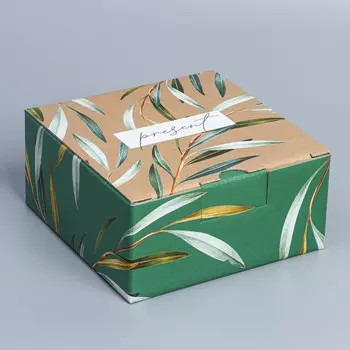 Коробка сборная «Present», 15 х 15 х 7 см