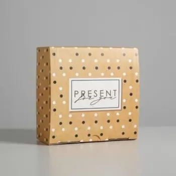 Коробка сборная «Present», 15 × 15 × 7 см