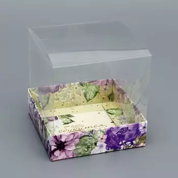 Коробка сборная с PVC крышкой, «Комплимент», 101010 см
