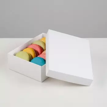 Коробка подарочная складная, упаковка, белая, 16.512.55.2 см