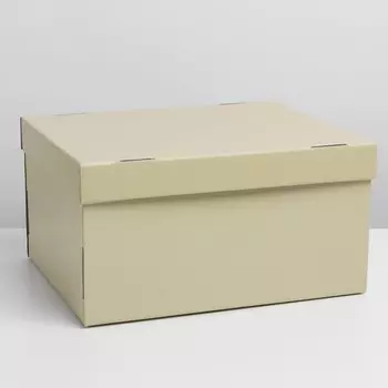Коробка подарочная складная, упаковка, «Бежевая», 31,2 х 25,6 х 16,1 см