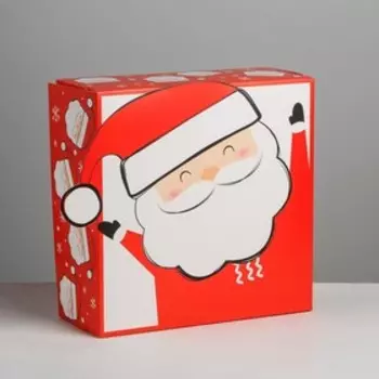 Коробка подарочная новогодняя складная «Счастливого Нового года», 25 х 25 х 10 см