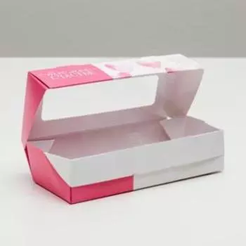 Кондитерская упаковка, коробка с ламинацией «Для любимых», 17 х 7 х 4 см