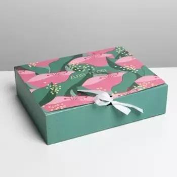 Коробка складная двухсторонняя «Цветы», 31 × 24,5 × 9 см