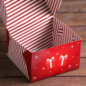 Коробка складная, двухсторонняя, Merry Christmas, 161610 см