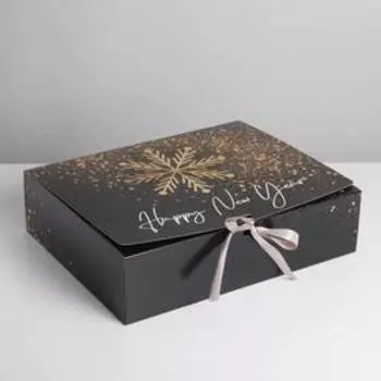 Коробка складная двухсторонняя «Новый год», 31 24,5 9 см