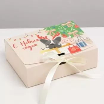 Коробка складная двухсторонняя «Собачка», 16.5 × 12.5 × 5 см